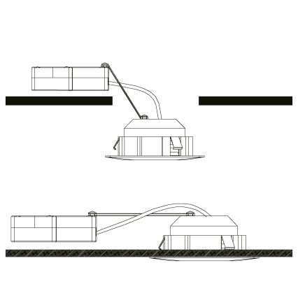 Eglo - Σετ 3x χωνευτό φωτιστικό οροφής LED PINEDA LED/4,9W/230V