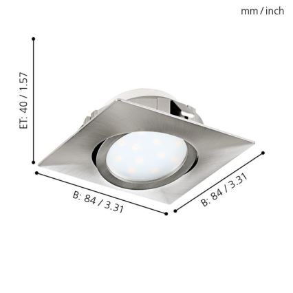 Eglo - ΣΕΤ 3x Κρεμαστό φως οροφής LED PINEDA 1xLED/4,9W/230V