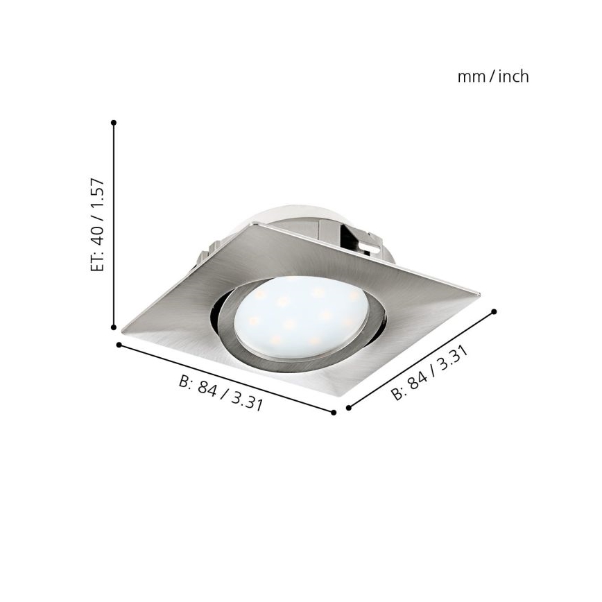 Eglo - ΣΕΤ 3x Κρεμαστό φως οροφής LED PINEDA 1xLED/4,9W/230V