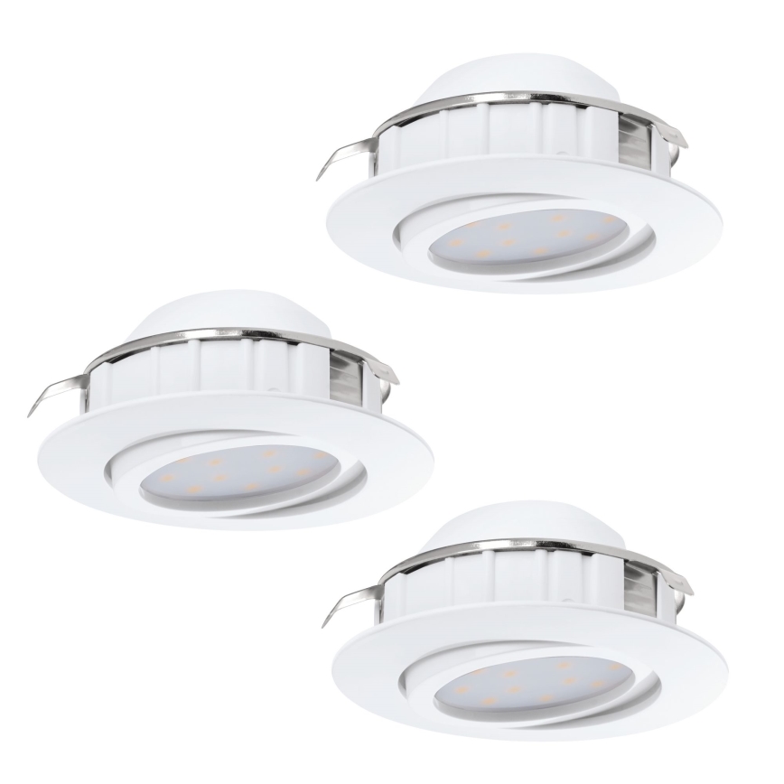 Eglo - ΣΕΤ 3x Χωνευτό φωτιστικό οροφής LED PINEDA 1xLED/4,9W/230V