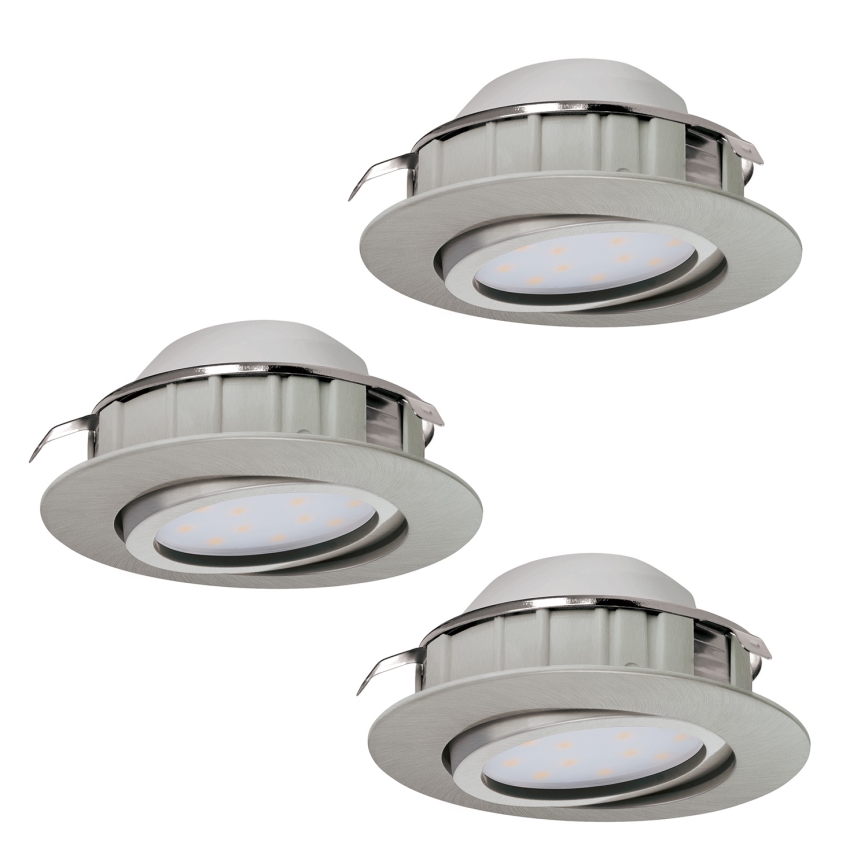 Eglo - ΣΕΤ 3x χωνευτά φωτιστικά οροφής LED PINEDA LED/4,9W/230V
