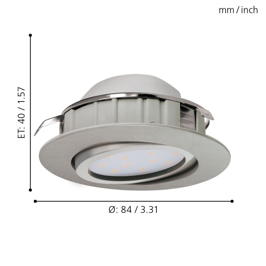Eglo - LED χωνευτό φωτιστικό οροφής LED/6W/230V