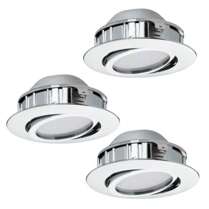 Eglo - ΣΕΤ 3x LED Dimmable χωνευτό φωτιστικό PINEDA 1xLED/5,5W/230V