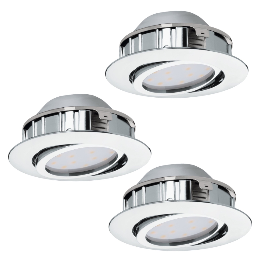 Eglo - ΣΕΤ 3x LED Dimmable χωνευτό φωτιστικό PINEDA 1xLED/5,5W/230V