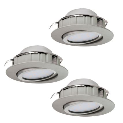 Eglo - Σετ 3x εντοιχισμένα LED φωτιστικά οροφής PINEDA LED/6W/230V