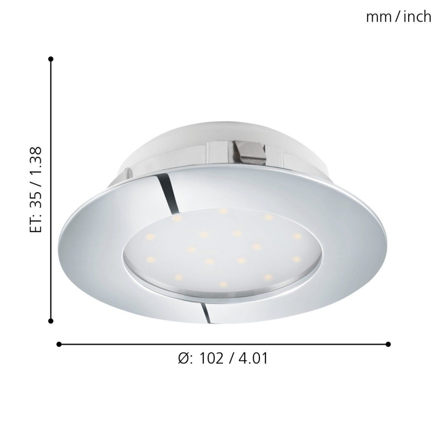 Eglo - LED εντοιχισμένο φωτιστικό οροφής LED/12W/230V