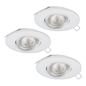 Eglo 95895 - ΣΕΤ 3x Χωνευτό φωτιστικό οροφής LED PENETO 1 1xGU10-LED/3W/230V
