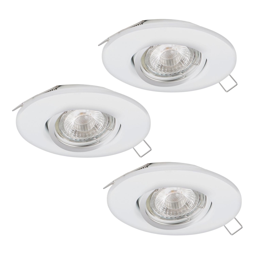 Eglo 95895 - ΣΕΤ 3x Χωνευτό φωτιστικό οροφής LED PENETO 1 1xGU10-LED/3W/230V