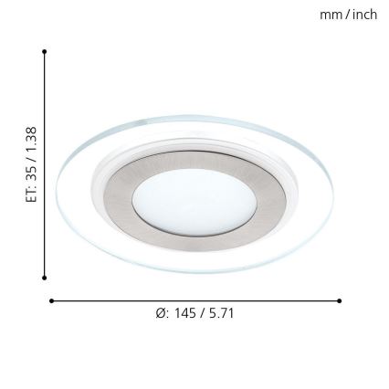 Eglo - Κρεμαστό φως οροφής LED 1 LED/11W/230V