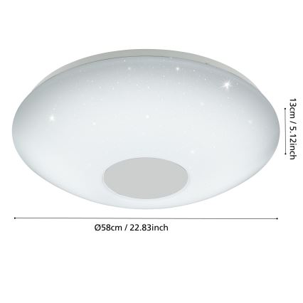 Eglo - LED Ρυθμιζόμενο φωτιστικό οροφής LED/30W/230V με τηλεχειριστήριο