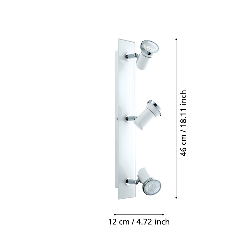Eglo - Φως σποτ μπάνιου LED 1 3xGU10-LED/3,3W/230V IP44