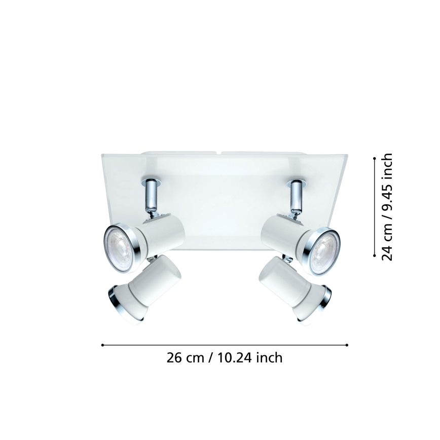 Eglo - Φως σποτ μπάνιου LED 1 4xGU10-LED/3,3W/230V IP44