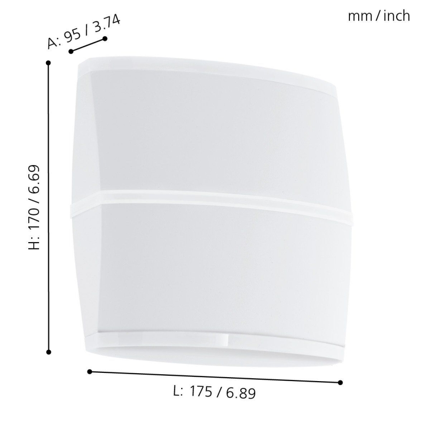 Eglo - Φως τοίχου εξωτερικού χώρου LED 2xLED/6W IP44