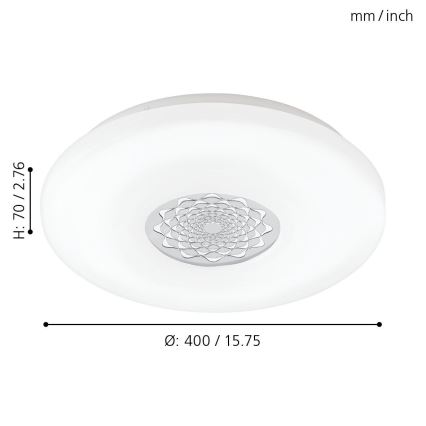 Eglo - Φως οροφής LED 1 LED/24W/230V