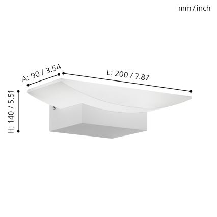 Eglo - Φως τοίχου LED 1xLED/5,6W/230V