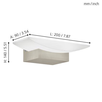 Eglo - Φως τοίχου LED 1xLED/5,6W/230V