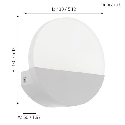 Eglo - Φως τοίχου LED 1 1xLED/4,5W/230V