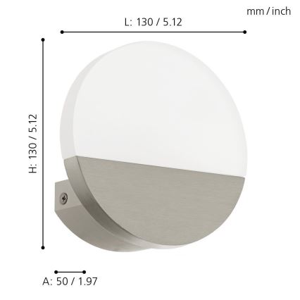Eglo - LED επιτοίχιο φωτιστικό LED/4,5W/230V