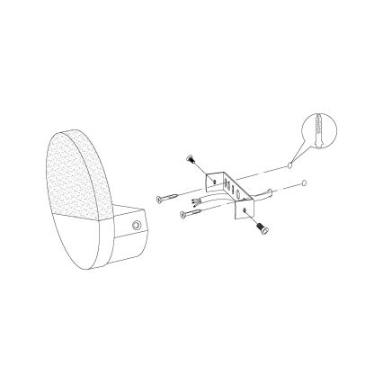 Eglo - LED επιτοίχιο φωτιστικό LED/4,5W/230V