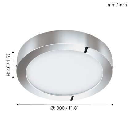 Eglo 96058 - Φως μπάνιου LED FUEVA 1 LED/22W/230V IP44