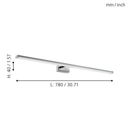 Eglo - Φωτιστικό μπάνιου LED LED/14W/230V 4000K 78 cm IP44