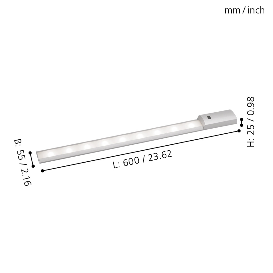 Eglo - Φωτιστικό LED πάγκου κουζίνας με αισθητήρα LED/8,1W/230V