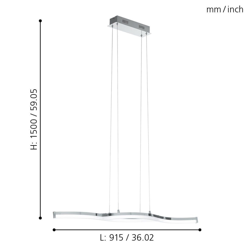 Eglo 96101 - Πολύφωτο LED LASANA 2 2xLED/10,5W/230V