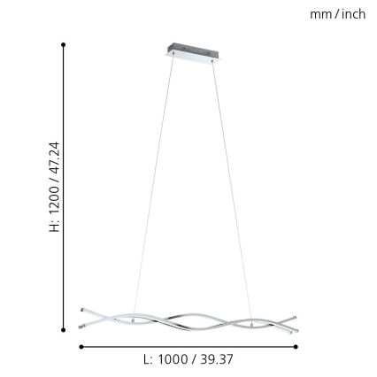 Eglo - Πολύφωτο LED 2 3xLED/13W/230V