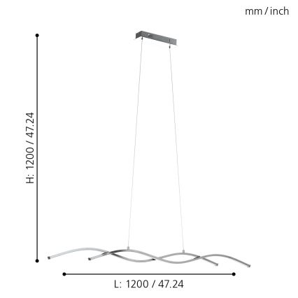 Eglo - Πολύφωτο LED 2 2xLED/14W/230V