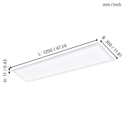 Eglo - LED Χωνευτό πάνελ LED/40W/230V