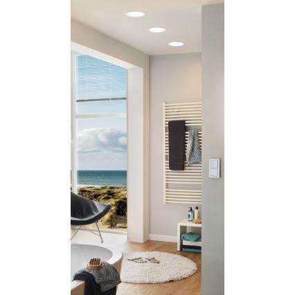 Eglo 96165 - Εντοιχισμένο φωτιστικό οροφής FUEVA 1 LED/10,9W/230V IP44 Ø 17 cm