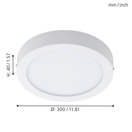 Eglo 96168 - Φως οροφής μπάνιου LED FUEVA 1 LED/22W/230V IP44