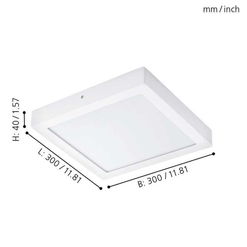 Eglo 96169 - LED φωτιστικό οροφής μπάνιου FUEVA 1 LED/22W/230V IP44 30x30 cm