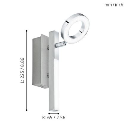 Eglo - Σποτ φωτιστικό LED/3,2W + LED/2,2/230V