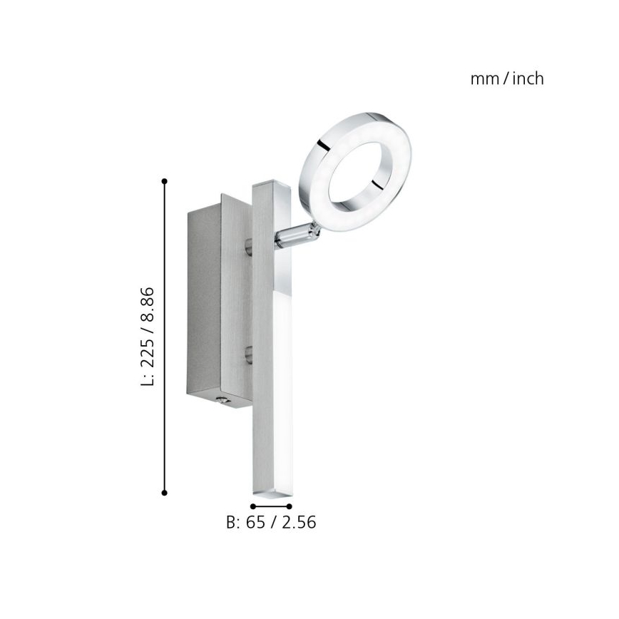 Eglo - Σποτ φωτιστικό LED/3,2W + LED/2,2/230V