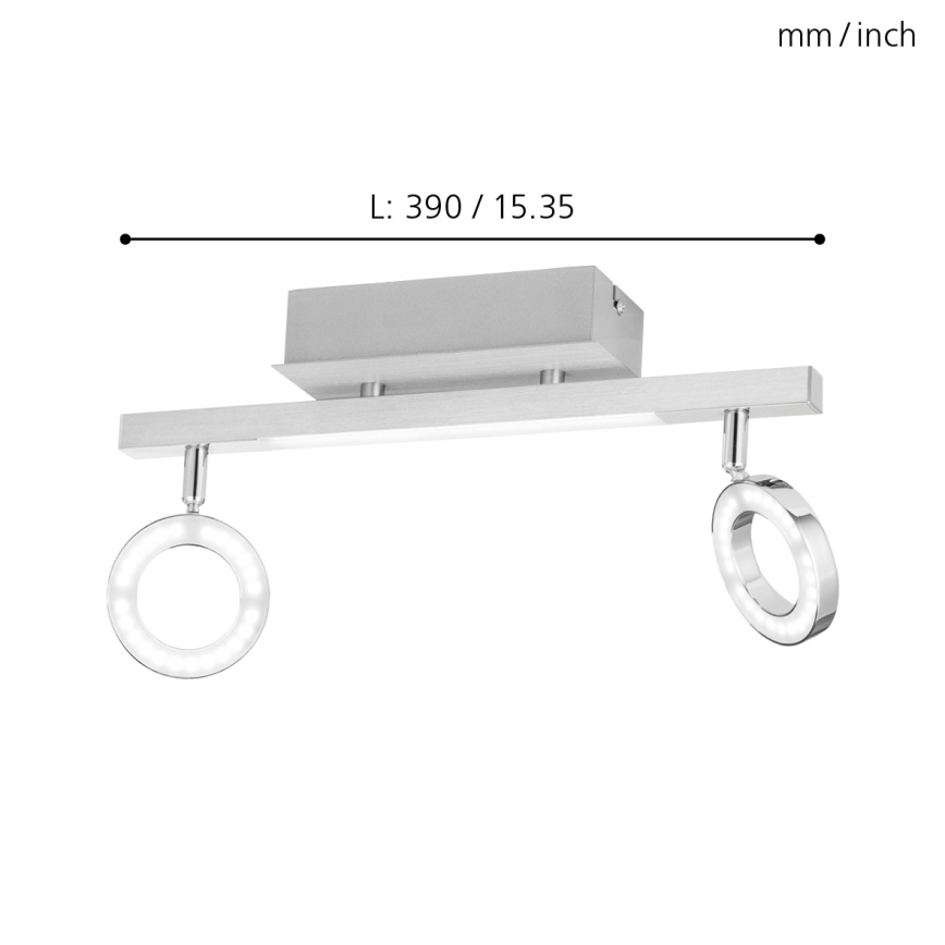 Eglo - Σποτ φωτιστικό 2xLED/3,2W + LED/3,3/230V