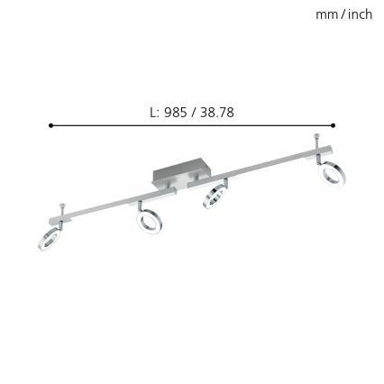 Eglo - Σποτ φωτιστικό 4xLED/3,2W + 2xLED/3,3/230V