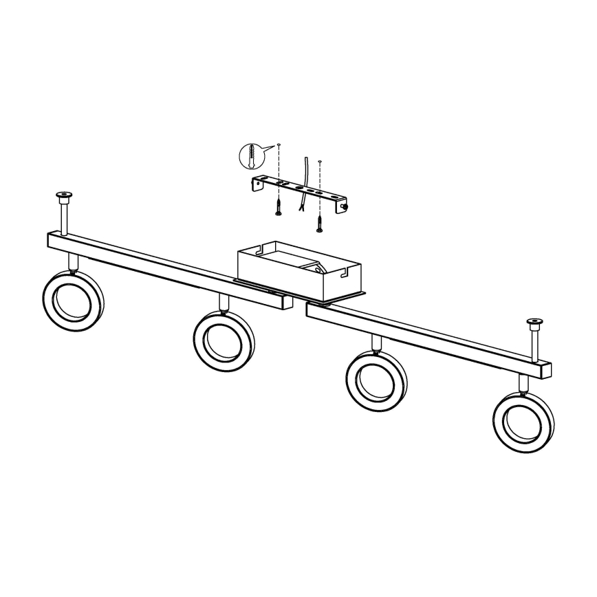 Eglo - Φωτιστικό σποτ 1 4xLED/3,2W + 2xLED/3,3/230V