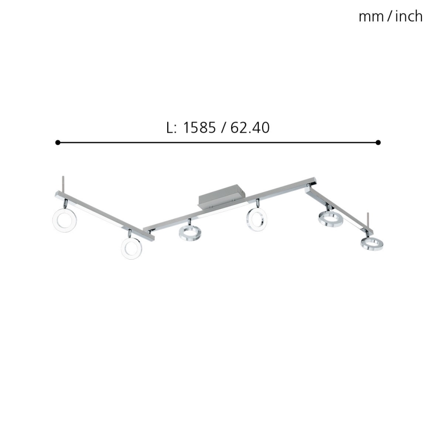 Eglo - Σποτ φωτιστικό 6xLED/3,2W + 3xLED/3,3/230V