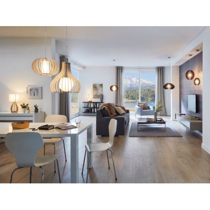 Eglo 96211 - Κρεμαστό φωτιστικό με καλώδιο TINDORI 1xE27/60W/230V, διάμετρος 50 cm, λευκό