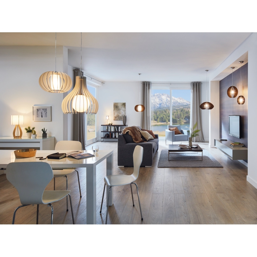 Eglo 96211 - Κρεμαστό φωτιστικό με καλώδιο TINDORI 1xE27/60W/230V, διάμετρος 50 cm, λευκό