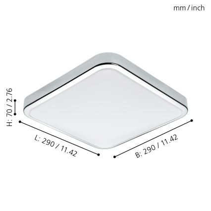 Eglo - LED φωτιστικό οροφής για μπάνιο LED/16W/230V IP44
