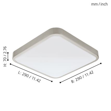 Eglo 96231 - LED φωτιστικό μπάνιου MANILVA LED/16W/230V IP44