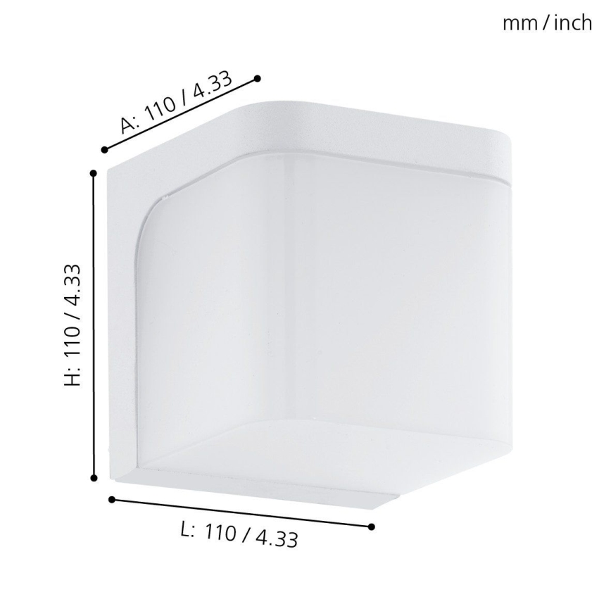 Eglo - Επιτοίχιο φωτιστικό εξωτερικού χώρου LED LED/4,9W/230V IP44