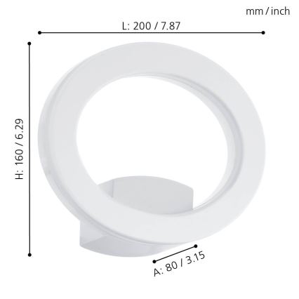 Eglo - Φως τοίχου εξωτερικού χώρου LED LED/10W/230V IP44