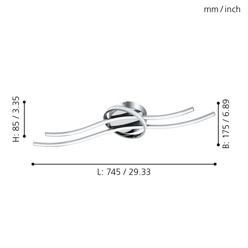 Eglo - Φως οροφής LED LED/6W+LED/7W