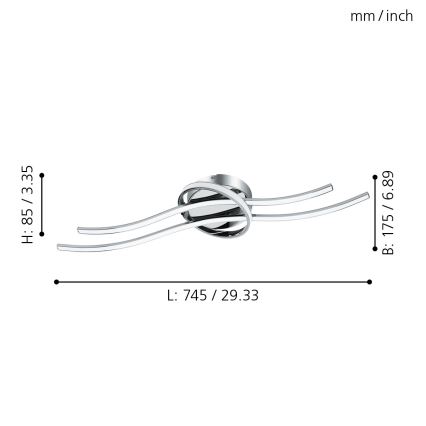 Eglo - Φως οροφής LED LED/6W+LED/7W