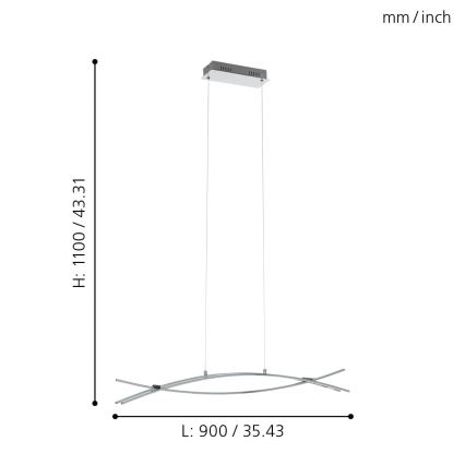 Eglo - Πολύφωτο LED σε σχοινί 3xLED/9W/230V