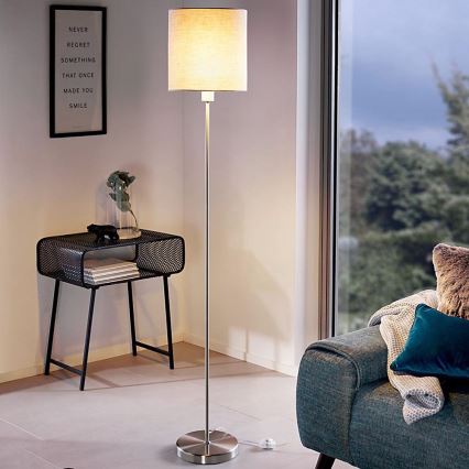Eglo 96377 - Επιδαπέδιο φωτιστικό PASTERI 1xE27/60W/230V Ø 28 cm γκρι