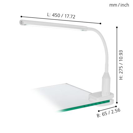 Eglo - Λάμπα dimmer LED με κλιπ LED/4,5W/230V